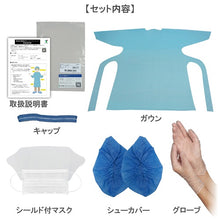 画像をギャラリービューアに読み込む, 使い捨ての個人防護具パッケージ『感染防護基本セット スタンダード』 953239 1袋