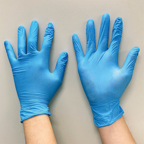 耐油性・耐薬品性にすぐれた手袋『バイタルニトリルグローブAF青L』　953184　1箱